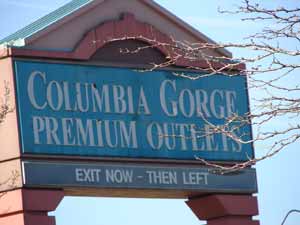 Columbia Gorge Premium Outlet Sign in Troutdale