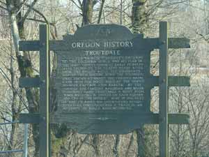 Oregon History Sign Troutdale