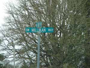 Millikan and 141st Sign in Beaverton